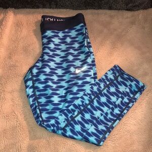 Nike Blue Patterned Leggings
